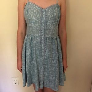 Ellison blue/white floral baby doll sundress